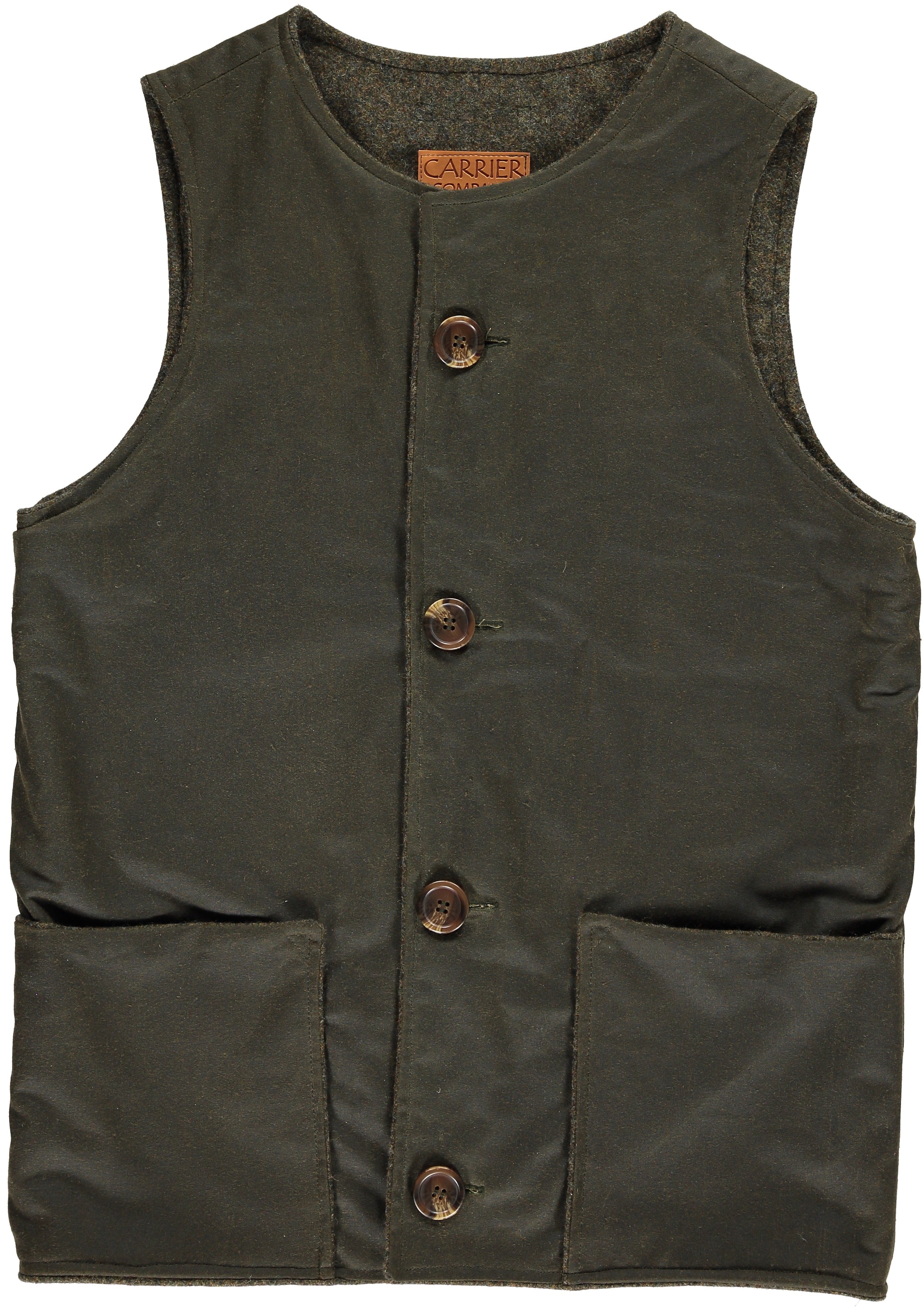 Carrier Company Norfolk Jerkin in Dark Olive