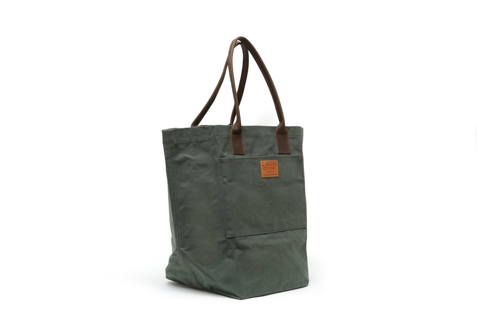 Carrier Company Leather Handled Loot and Boot Bag in Spruce Green with Long Leather Handles