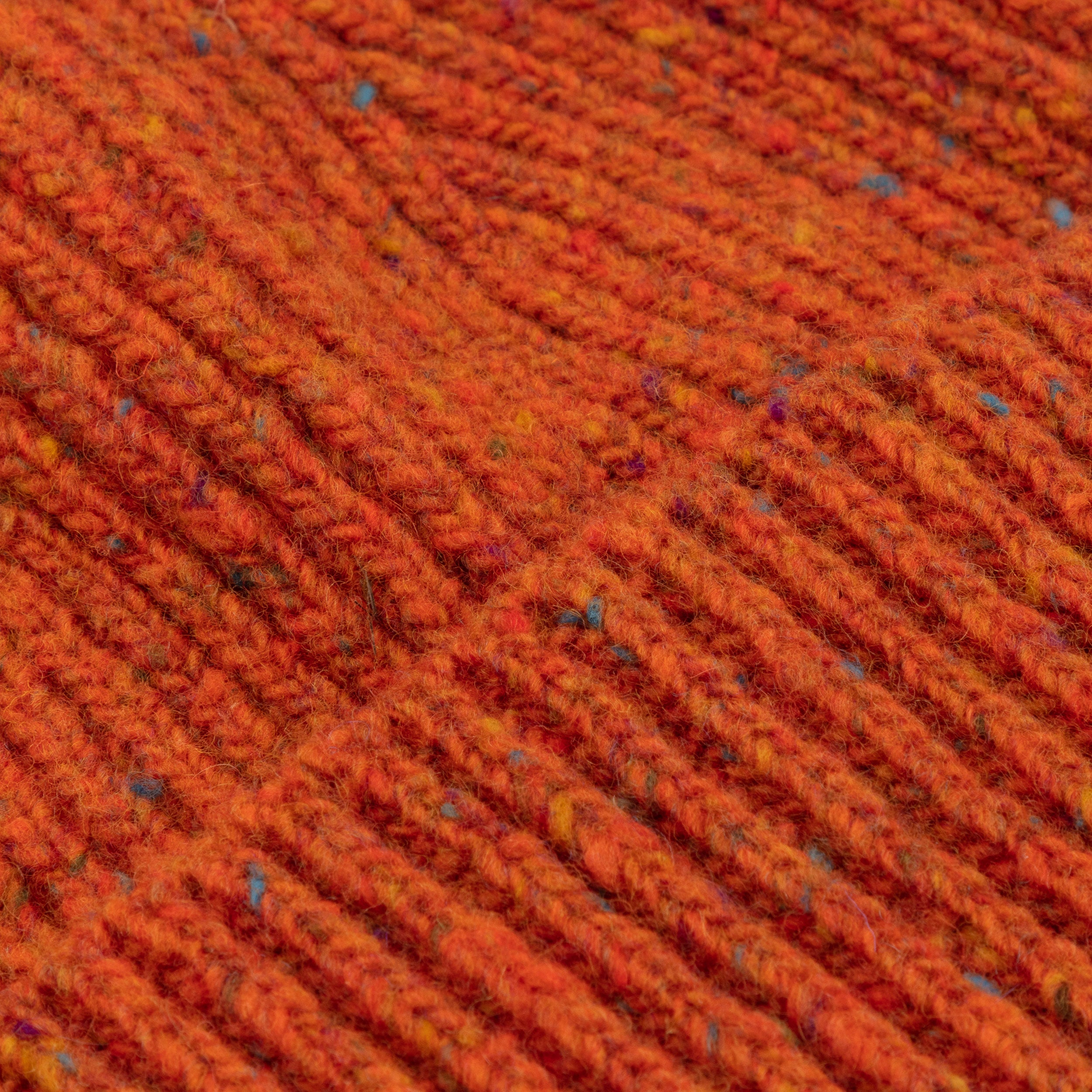 Carrier Company Detail of Donegal Wool Hat in Tangerine