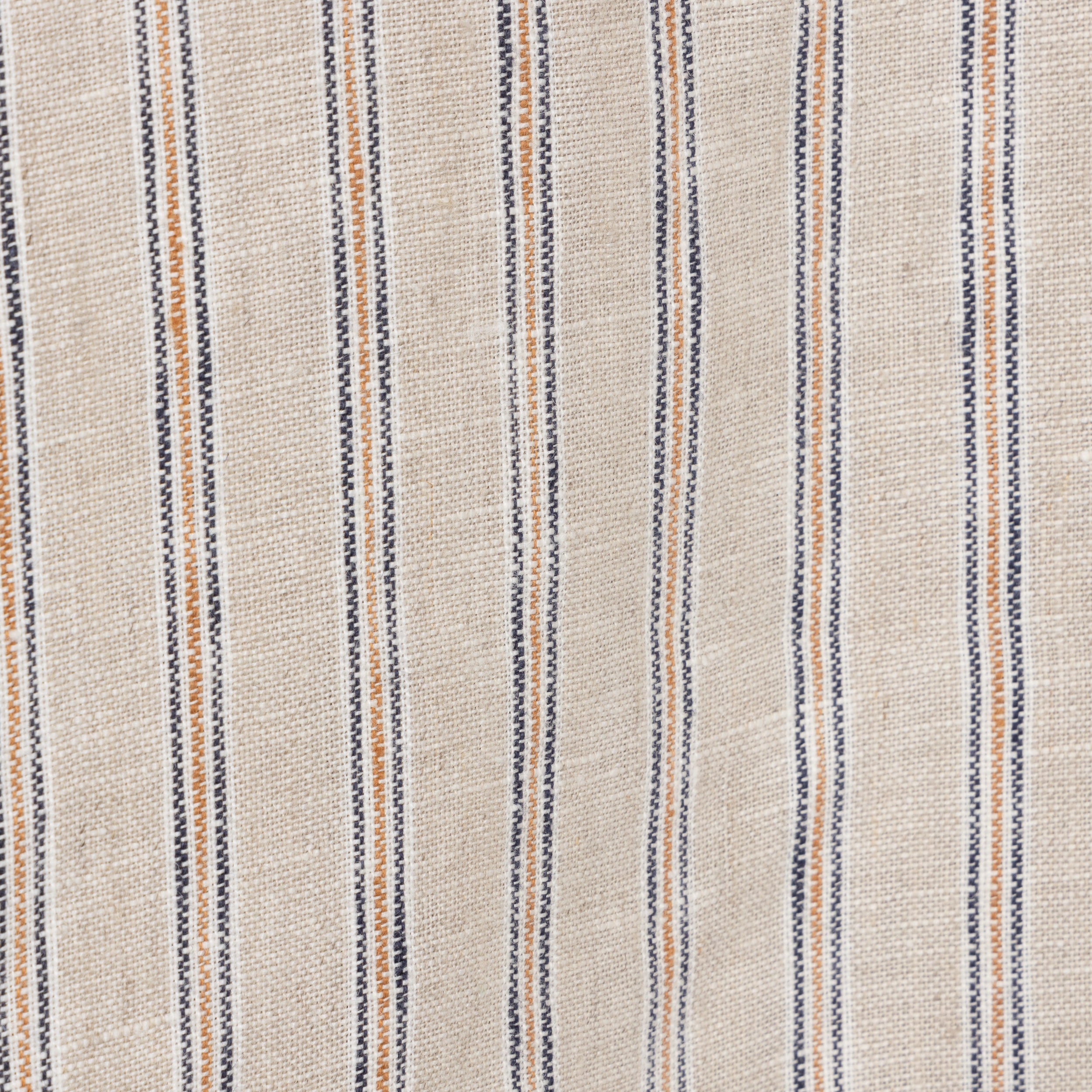 Carrier Company Collarless Linen Work Shirt in Striped Linen