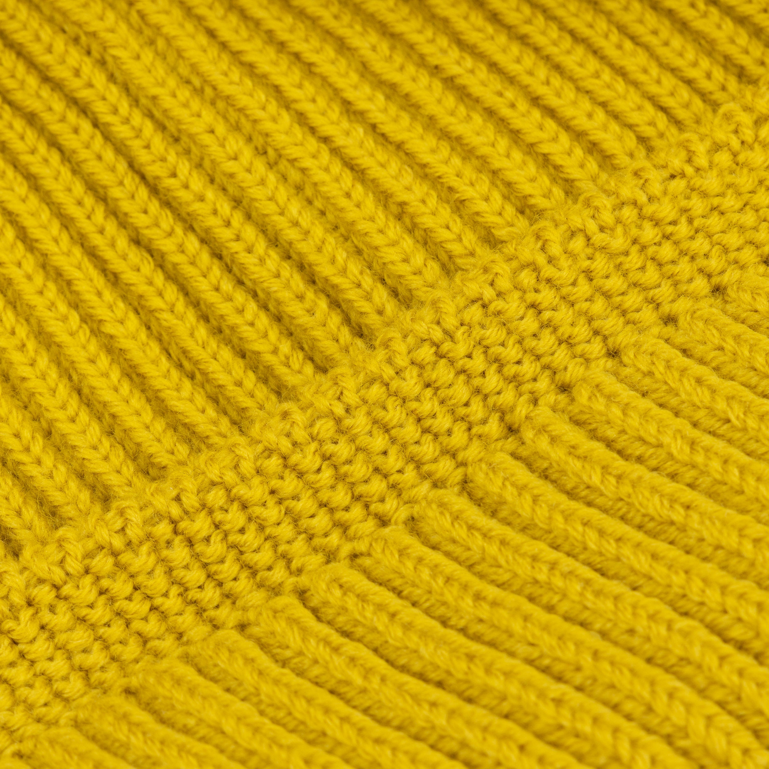 Detail of Carrier Company Wool Hat in Yellow