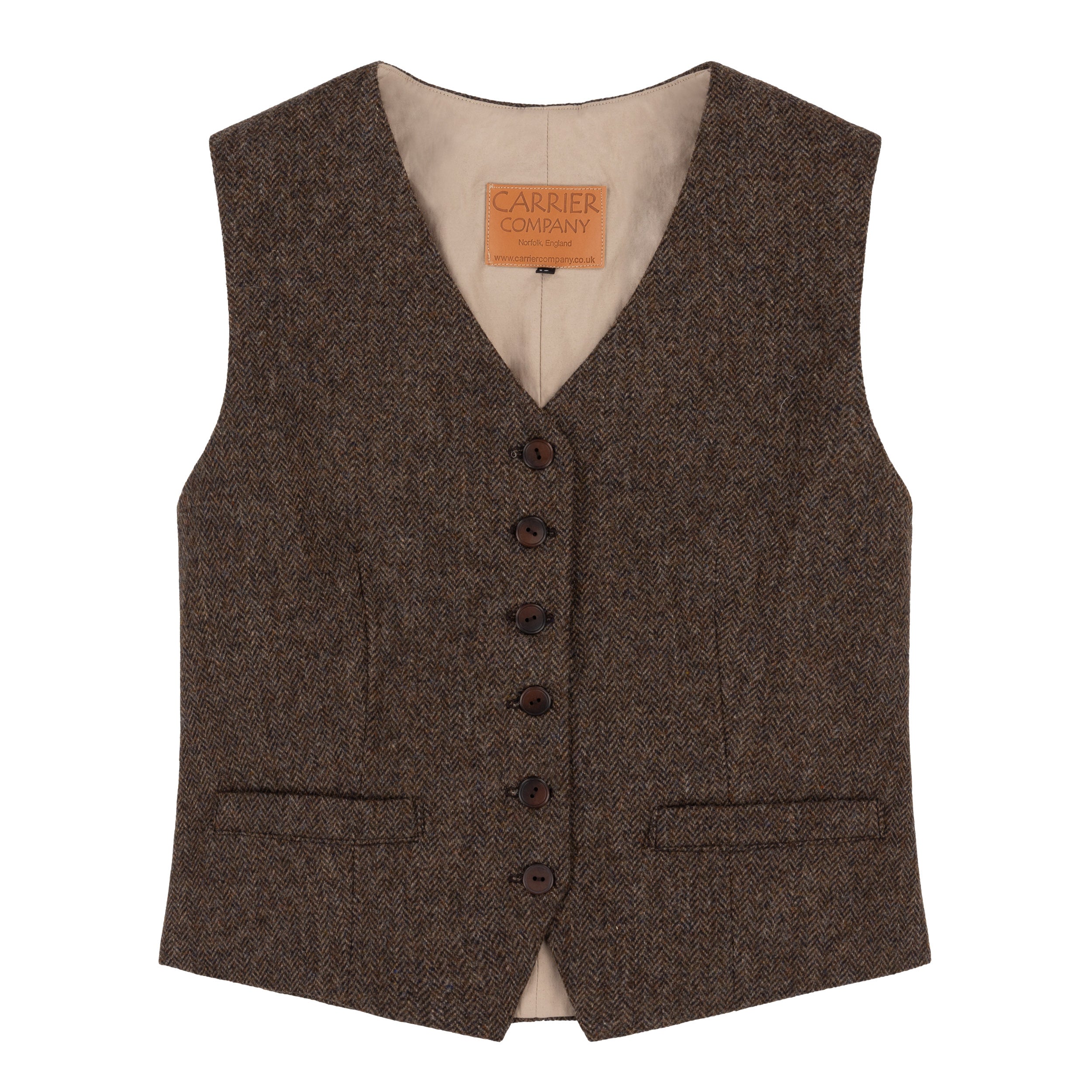 Carrier Company Women's Wool Waistcoat in Brown