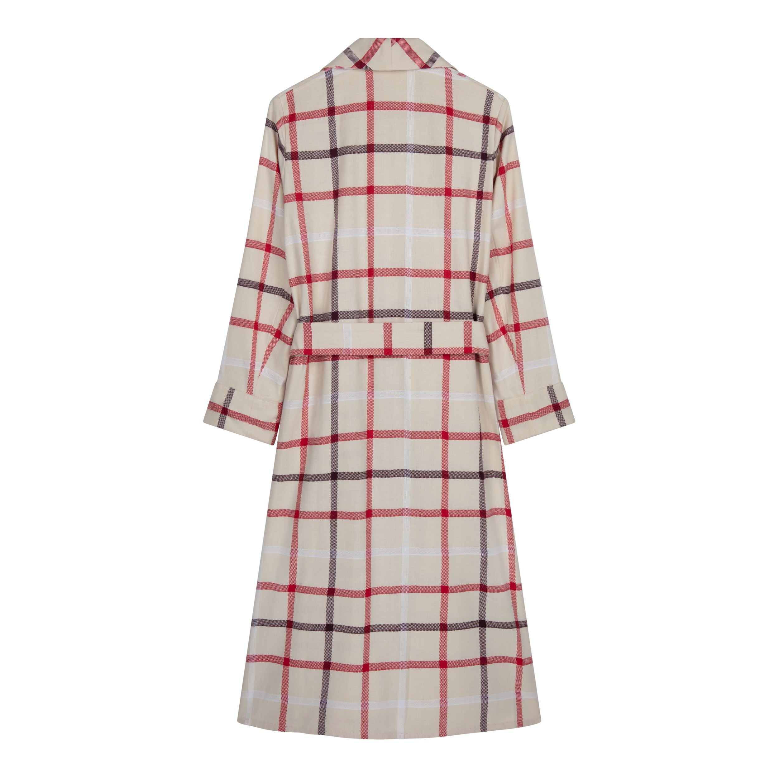 Carrier Company Cotton Dressing Gown in Red & Brown Check