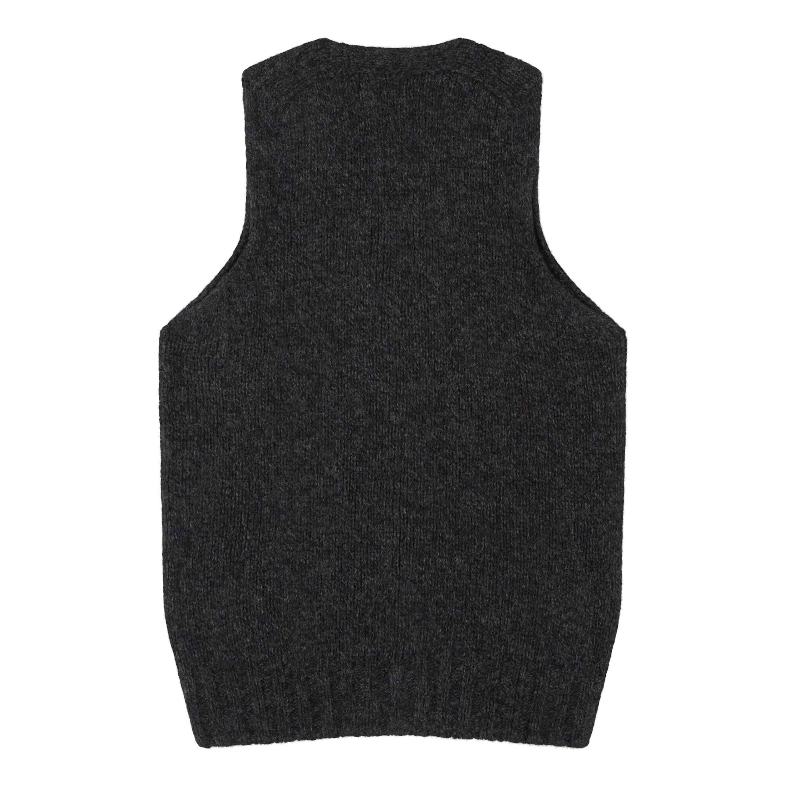 Carrier Company Shetland Wool Waistcoat in Charcoal