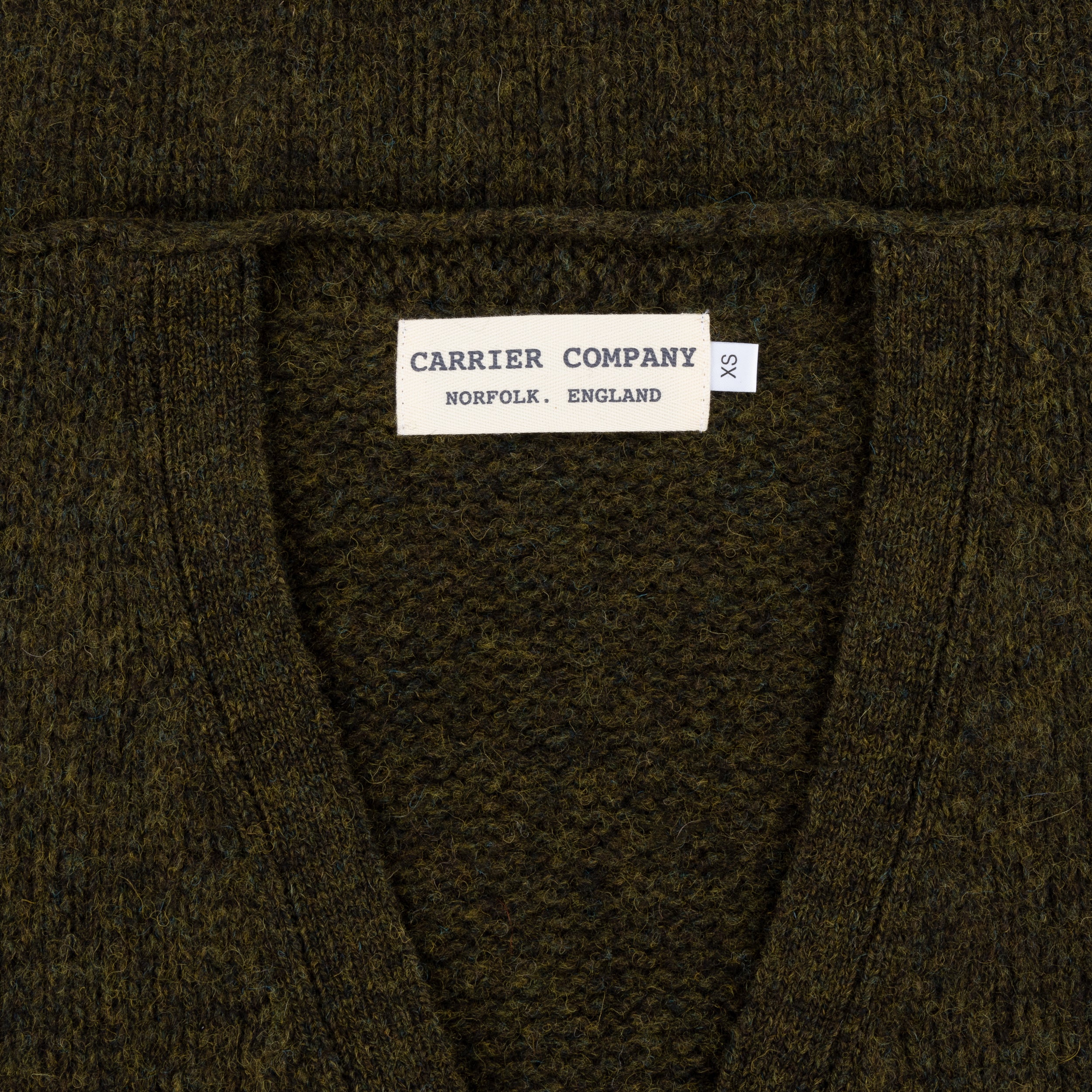 Carrier Company Shetland Wool Waistcoat in Green