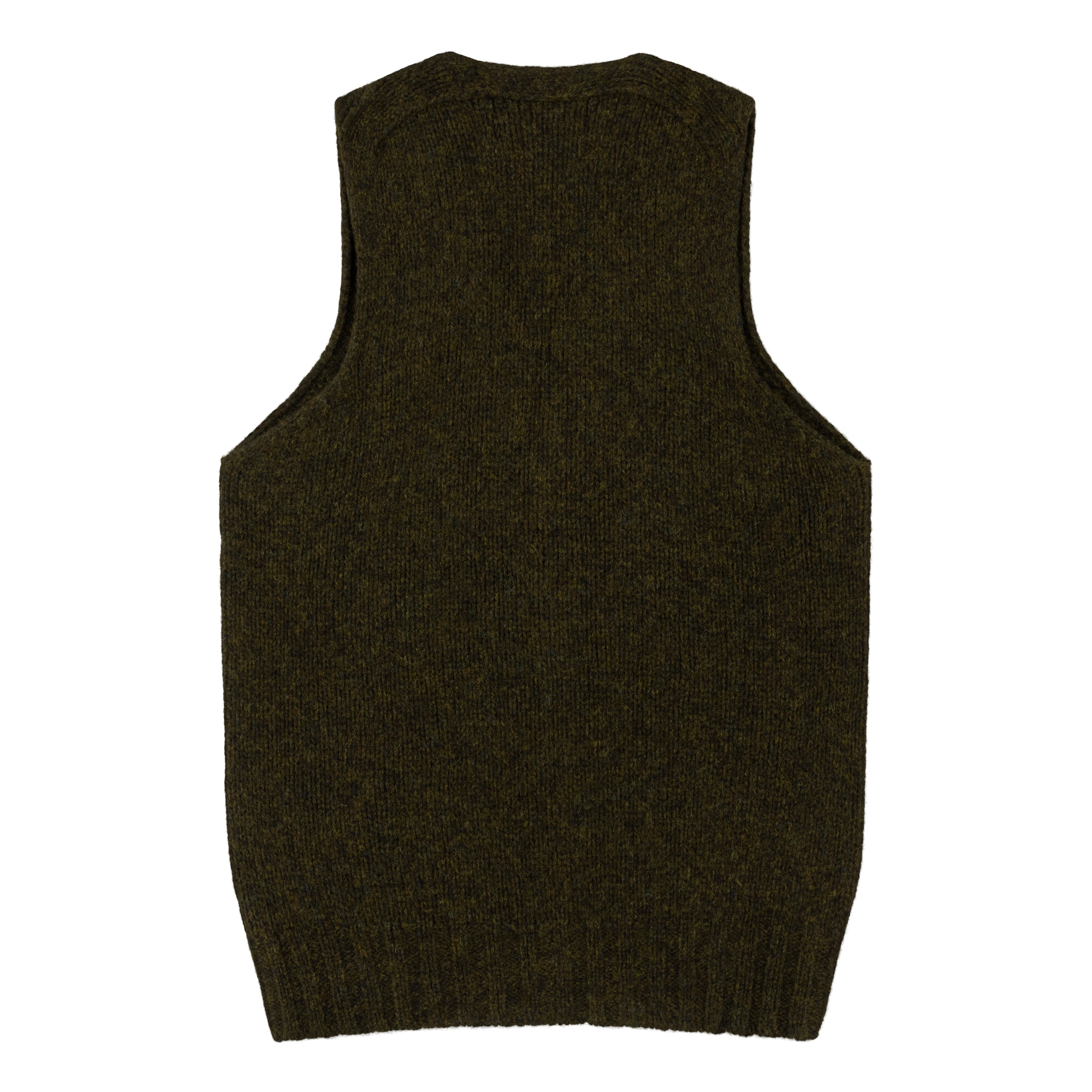 Carrier Company Shetland Wool Waistcoat in Green