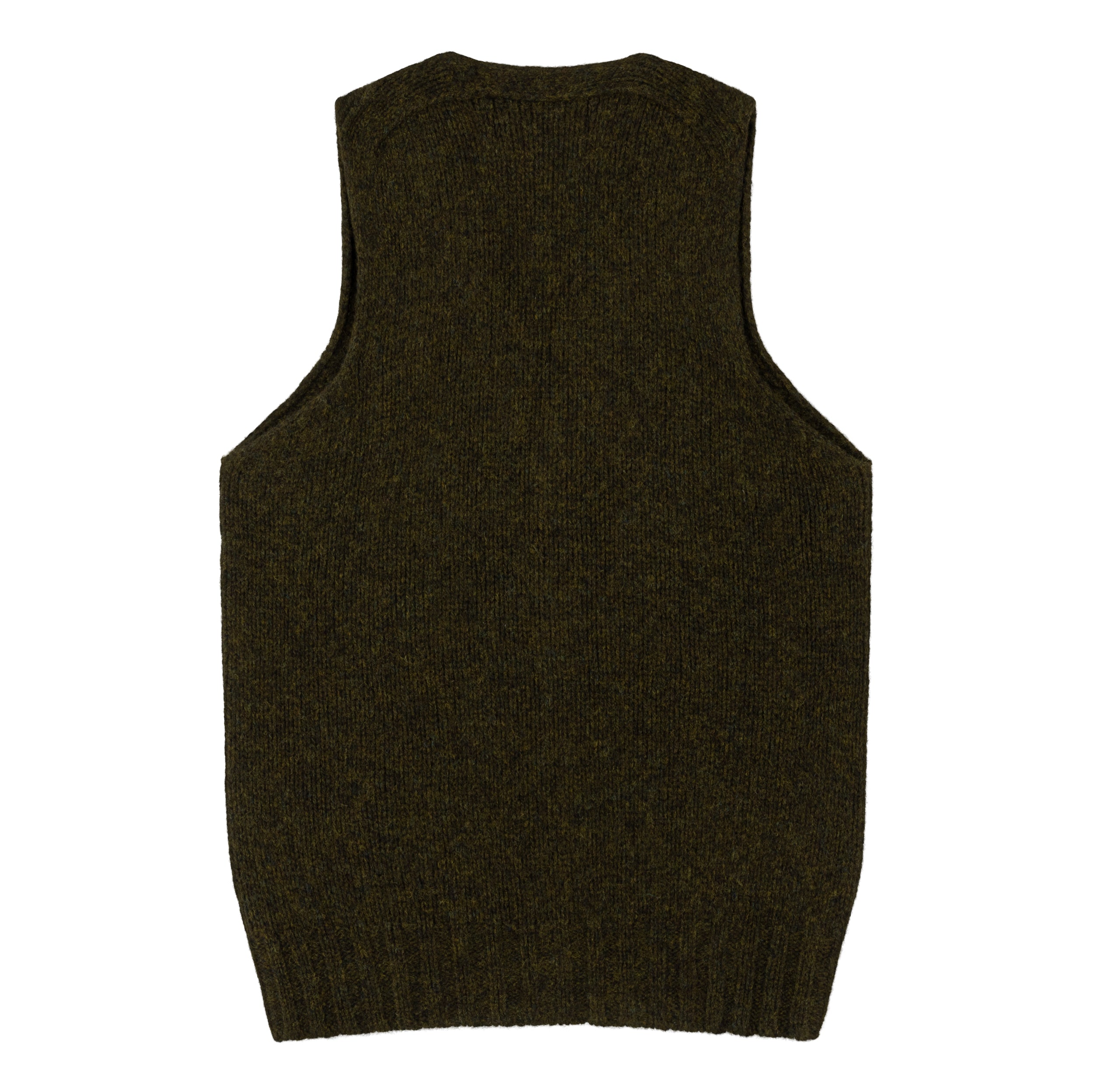 Carrier Company Shetland Wool Waistcoat in Green