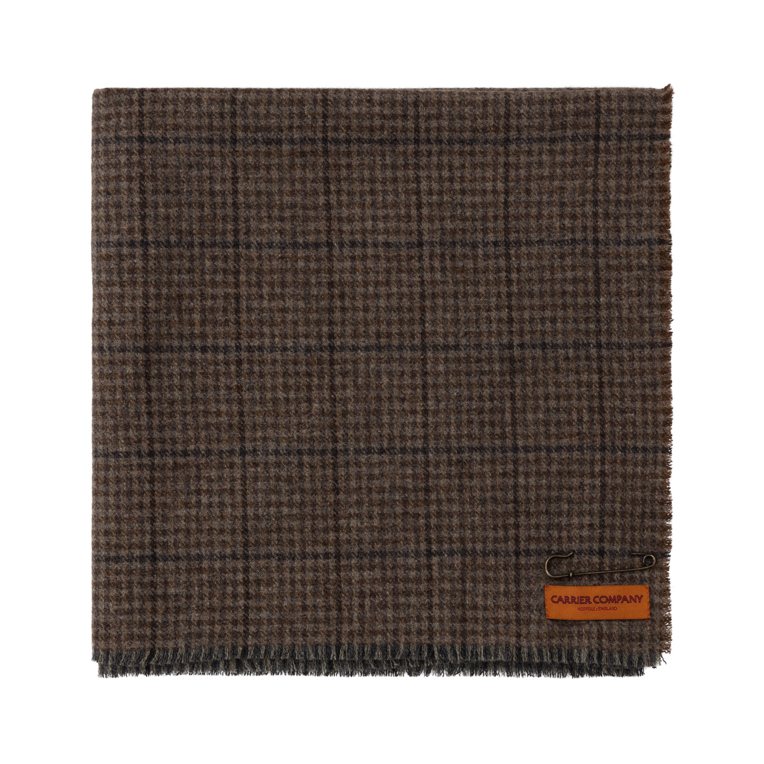 Carrier Company Short Scarf in Check Wool