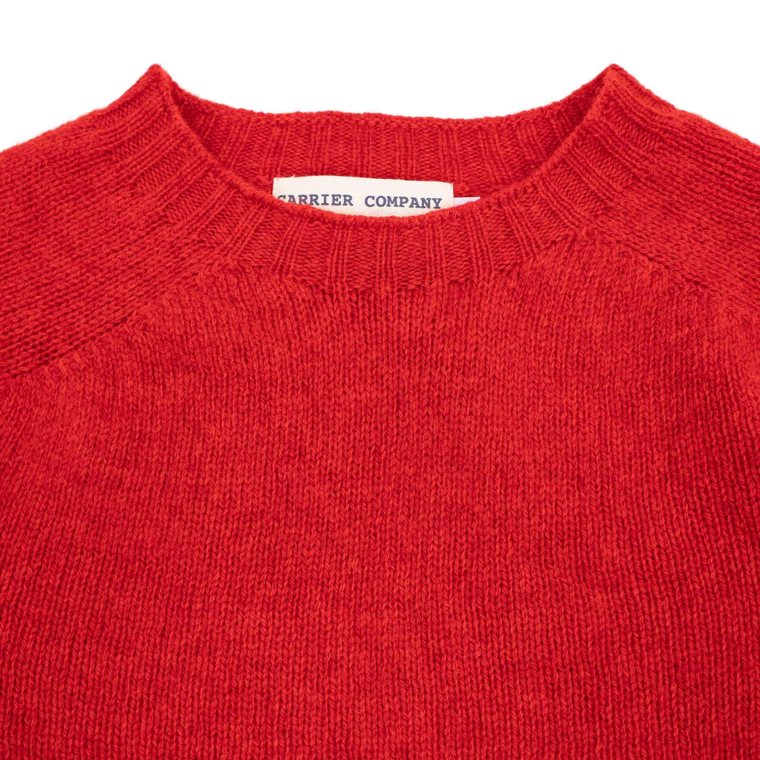 Carrier Company Shetland Lambswool Jumper in Scarlett
