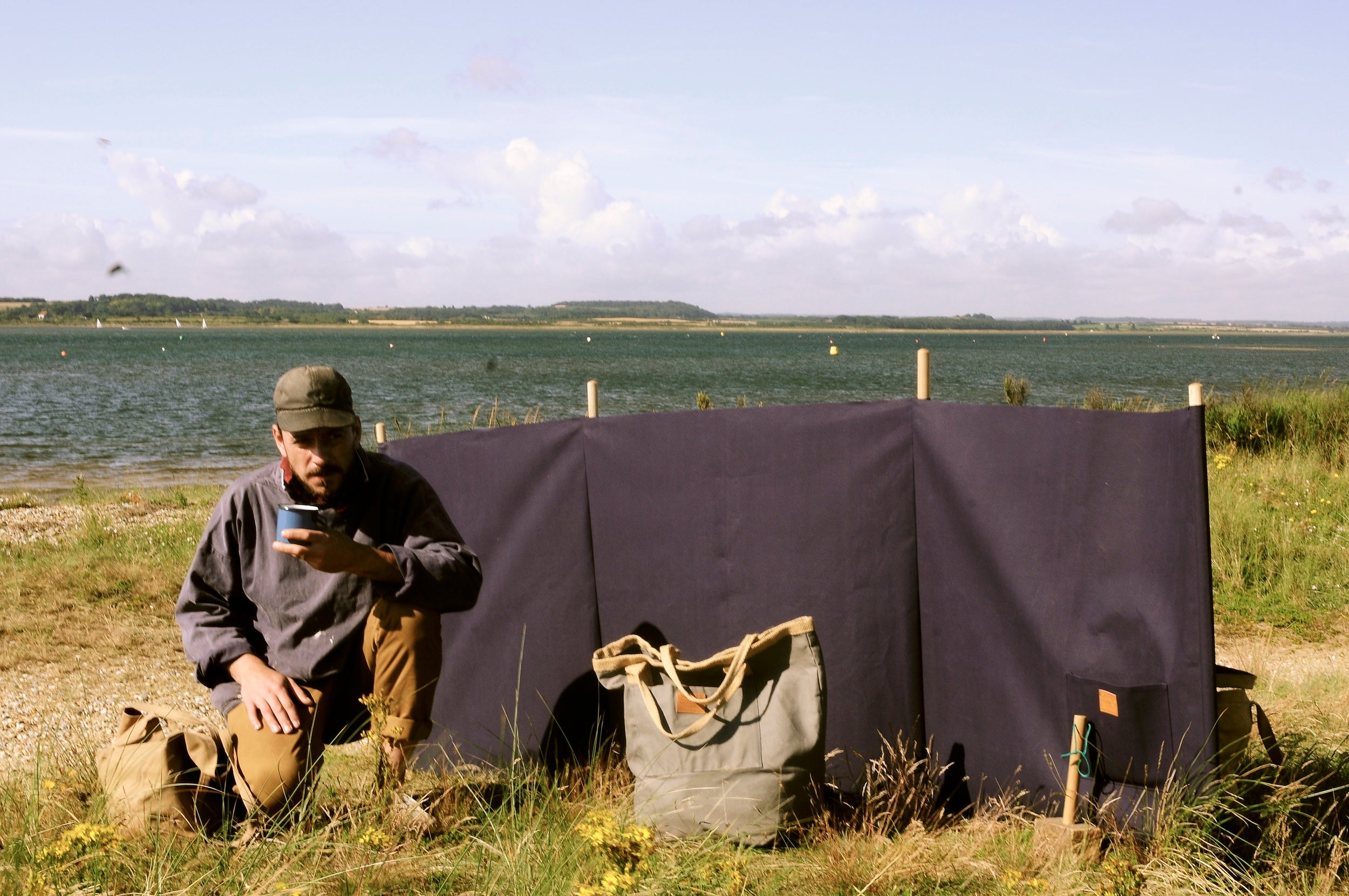 Man wearing Carrier Company Traditional Norfolk Slop in Navy