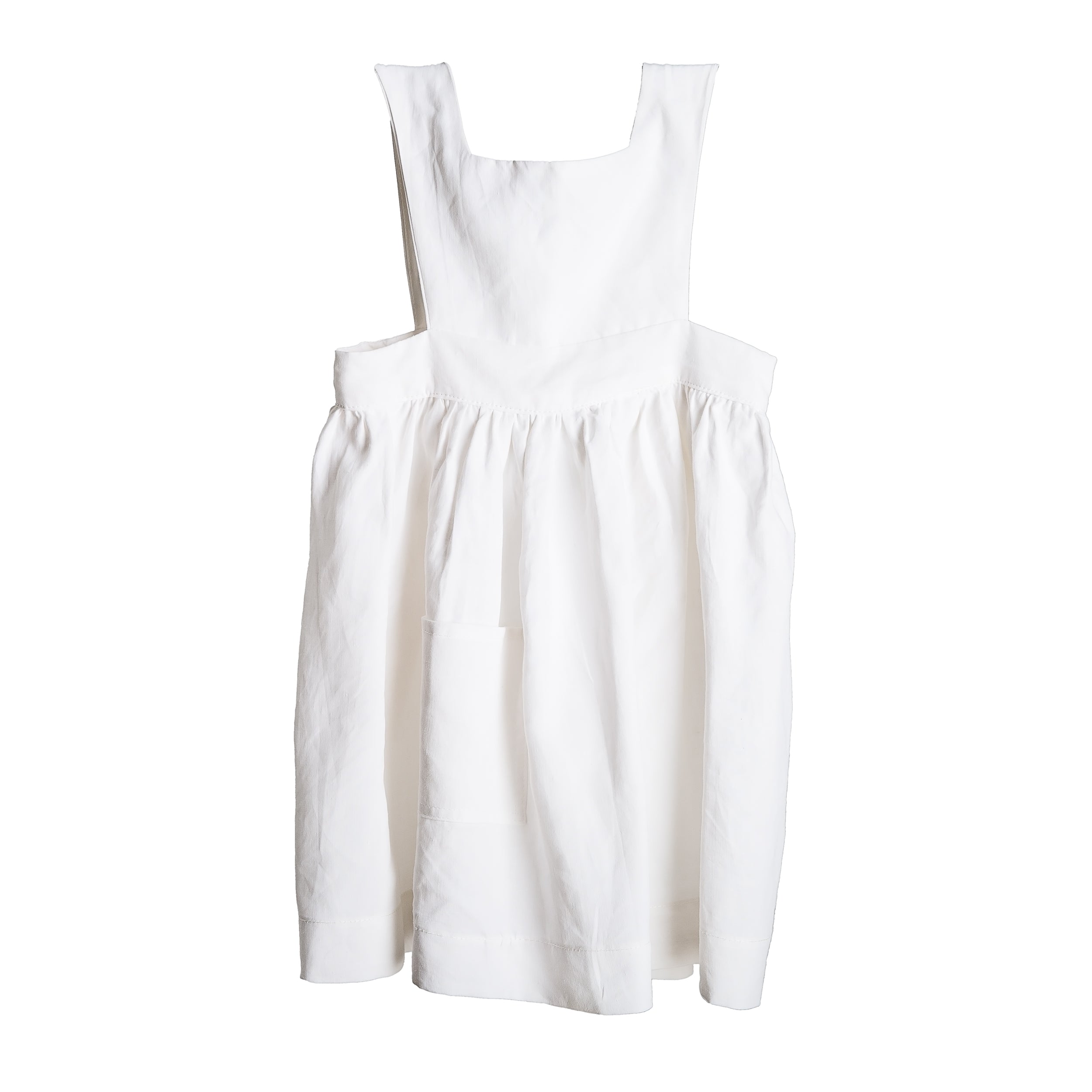 Carrier Company Child's Pinafore in White Linen