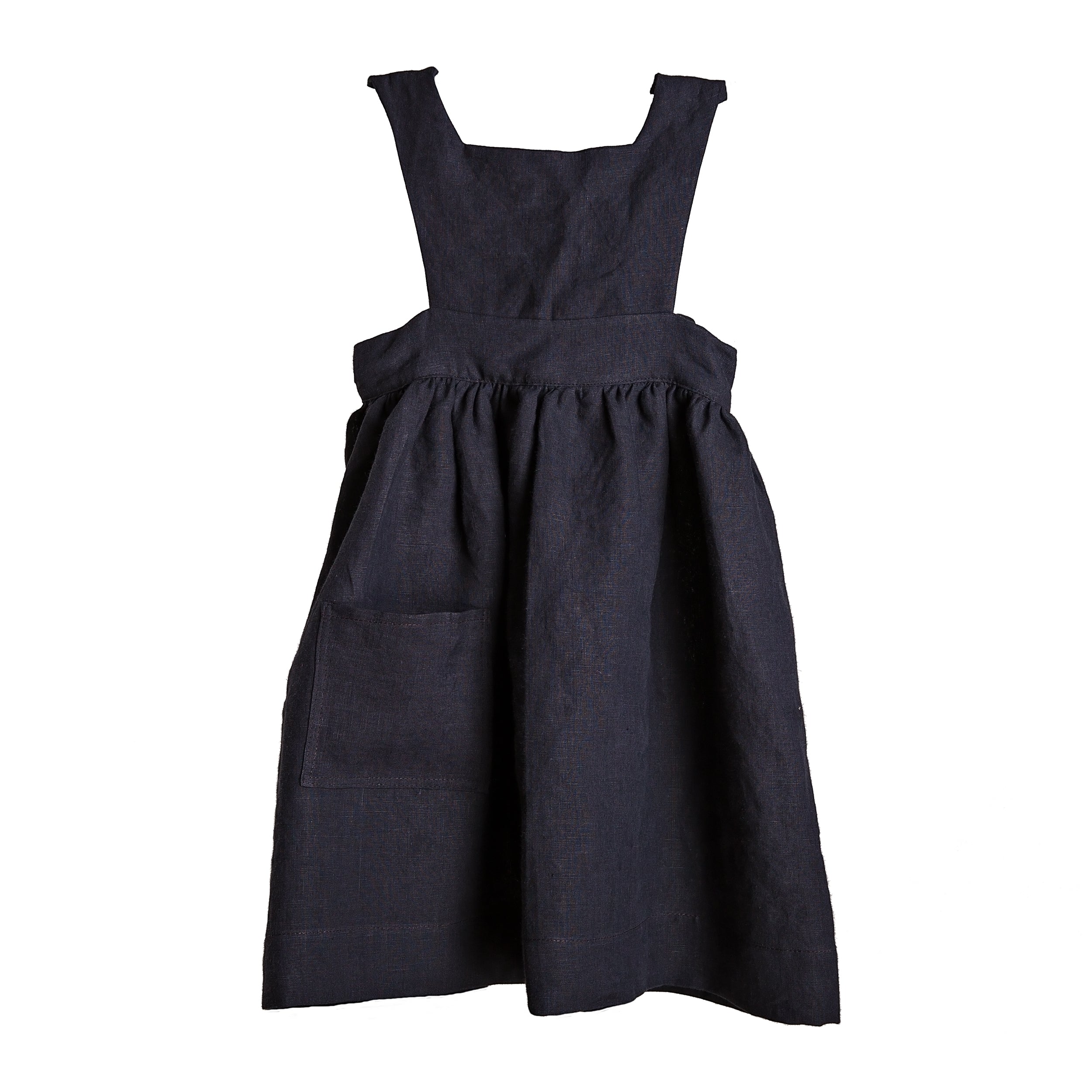 Carrier Company Child's Pinafore in Navy Linen