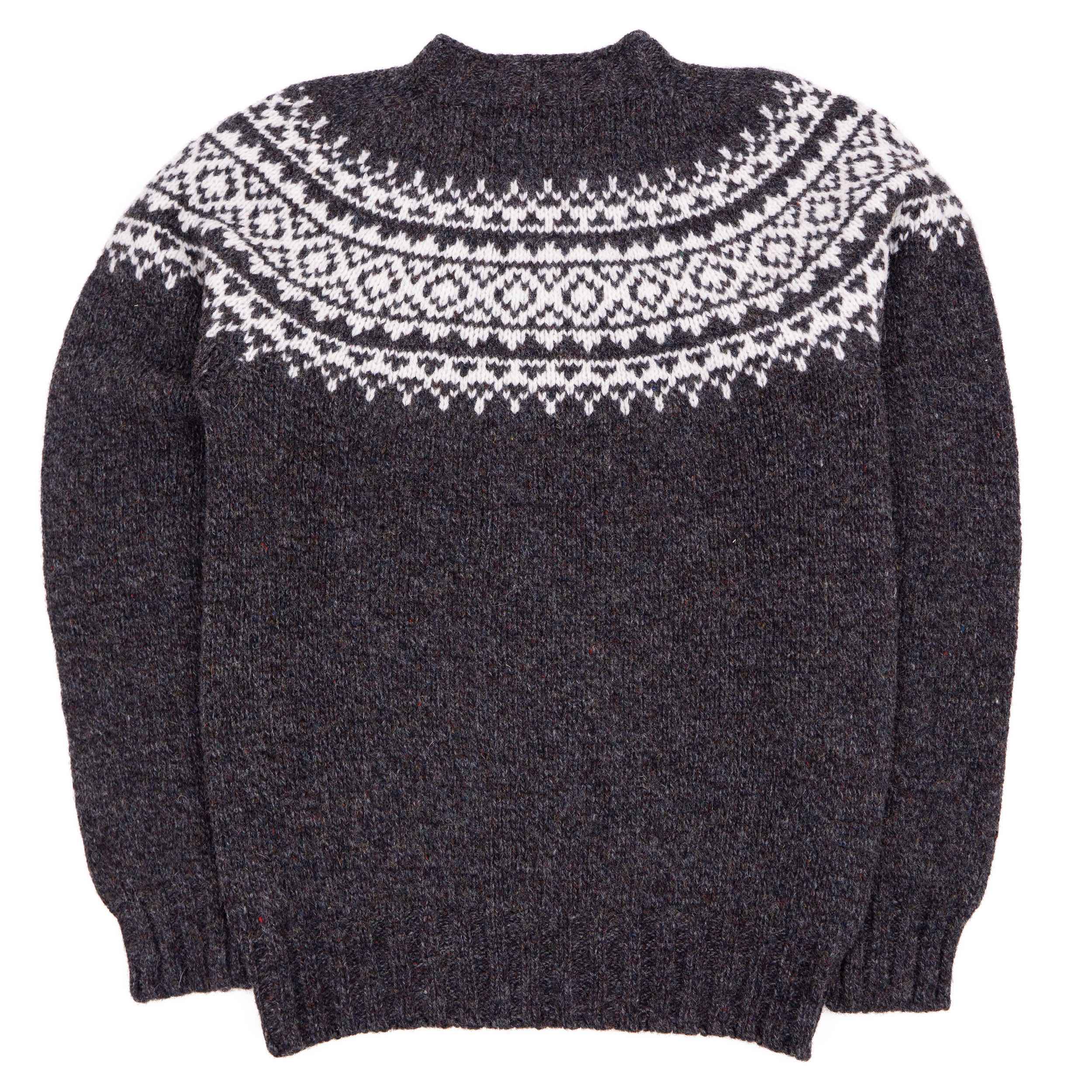 Carrier Company Heavy Yoke Crew Neck Sweater in Rock and Snow
