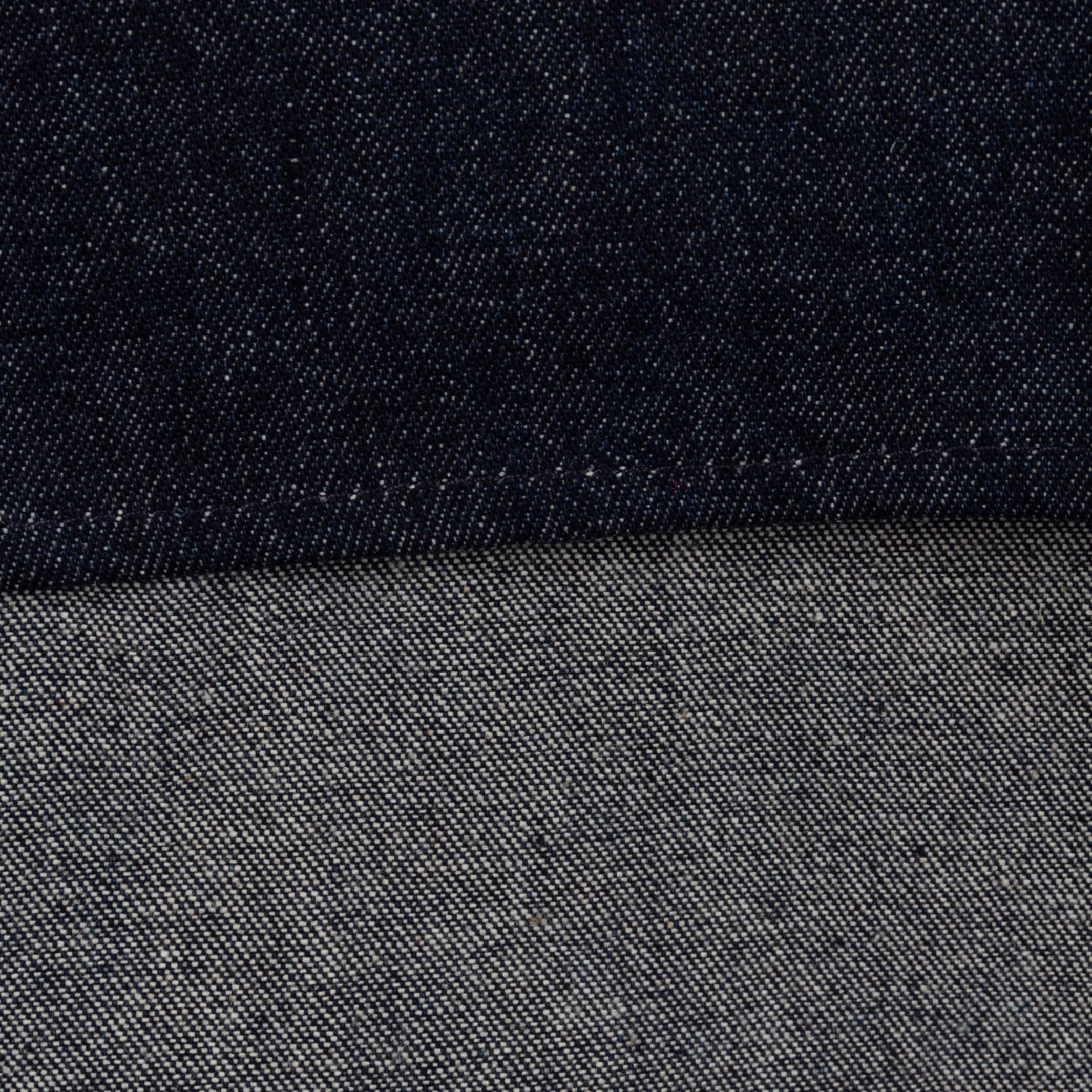 Close up of the Carrier Company Denim Collar Shirt