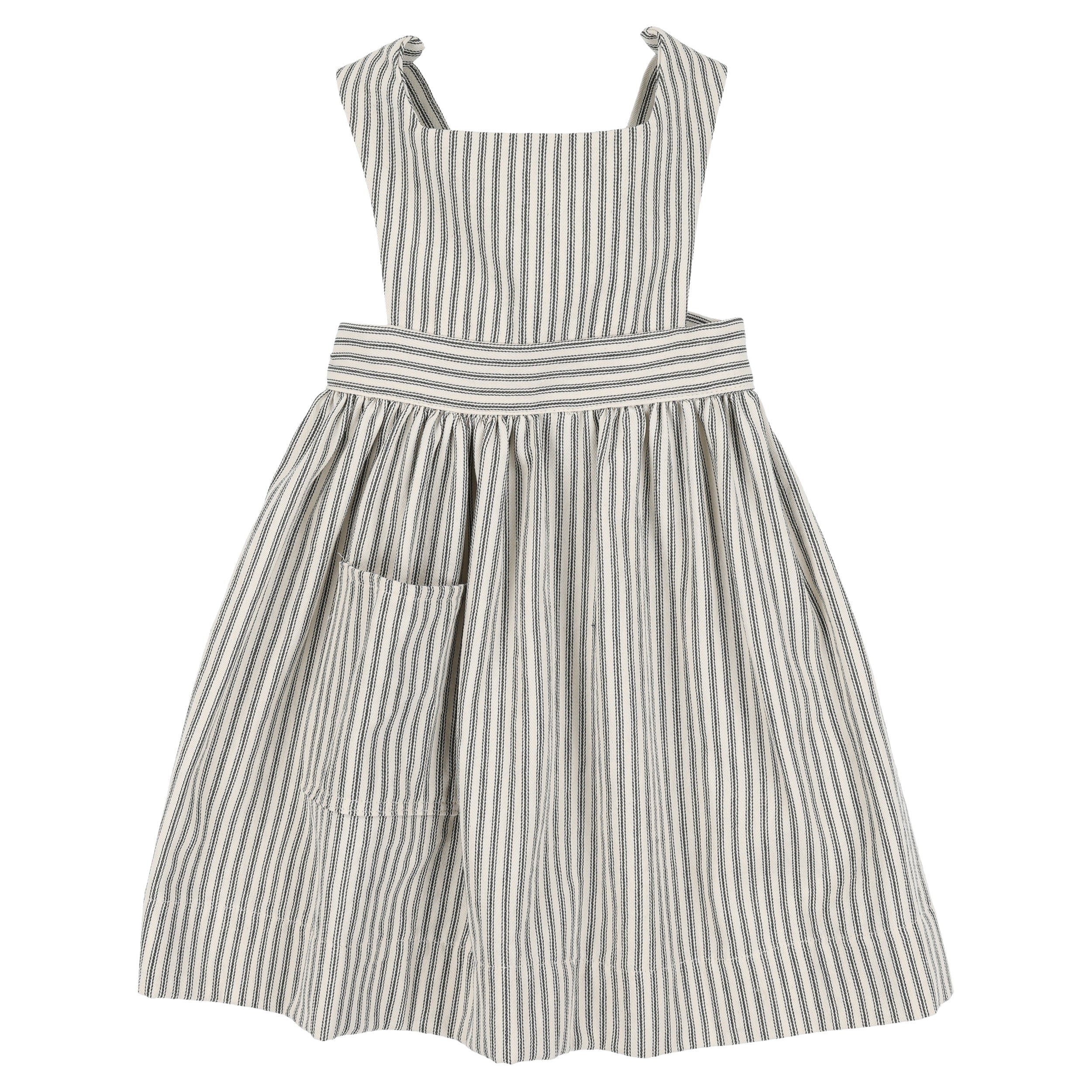 Carrier Company Child's Pinafore in Indigo Ticking