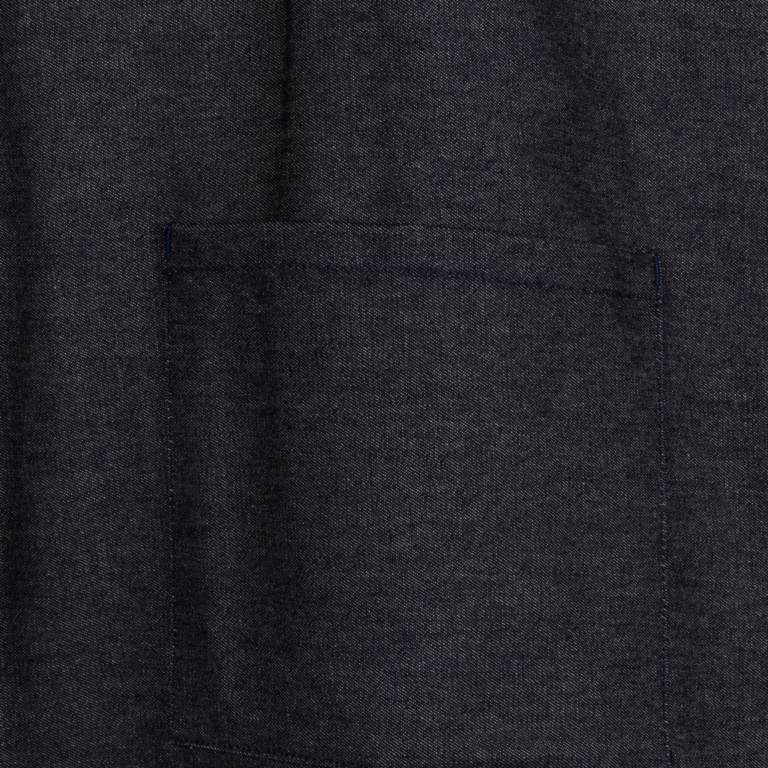 Detail of Carrier Company V-Neck Smock in Denim