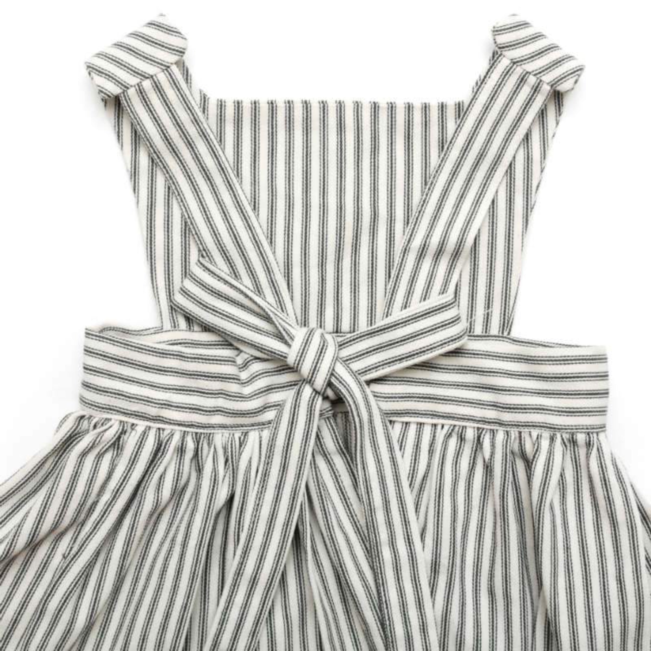 Carrier Company Child's Pinafore in Indigo Ticking